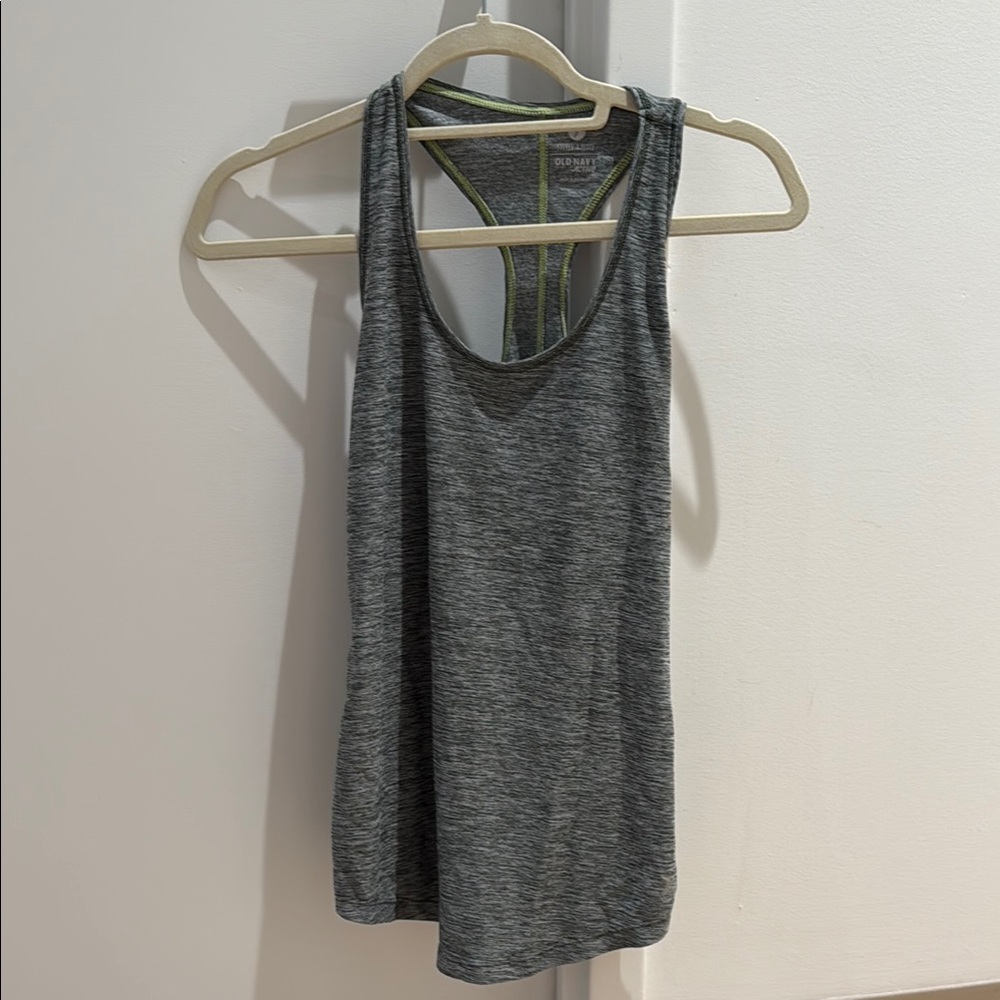 Gray workout racerback Tank Top